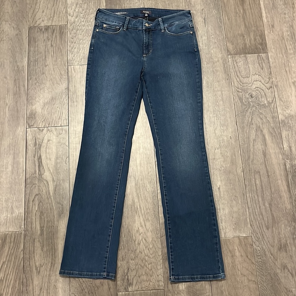 EUC NYDJ Marilyn Straight Blue Jeans - 10